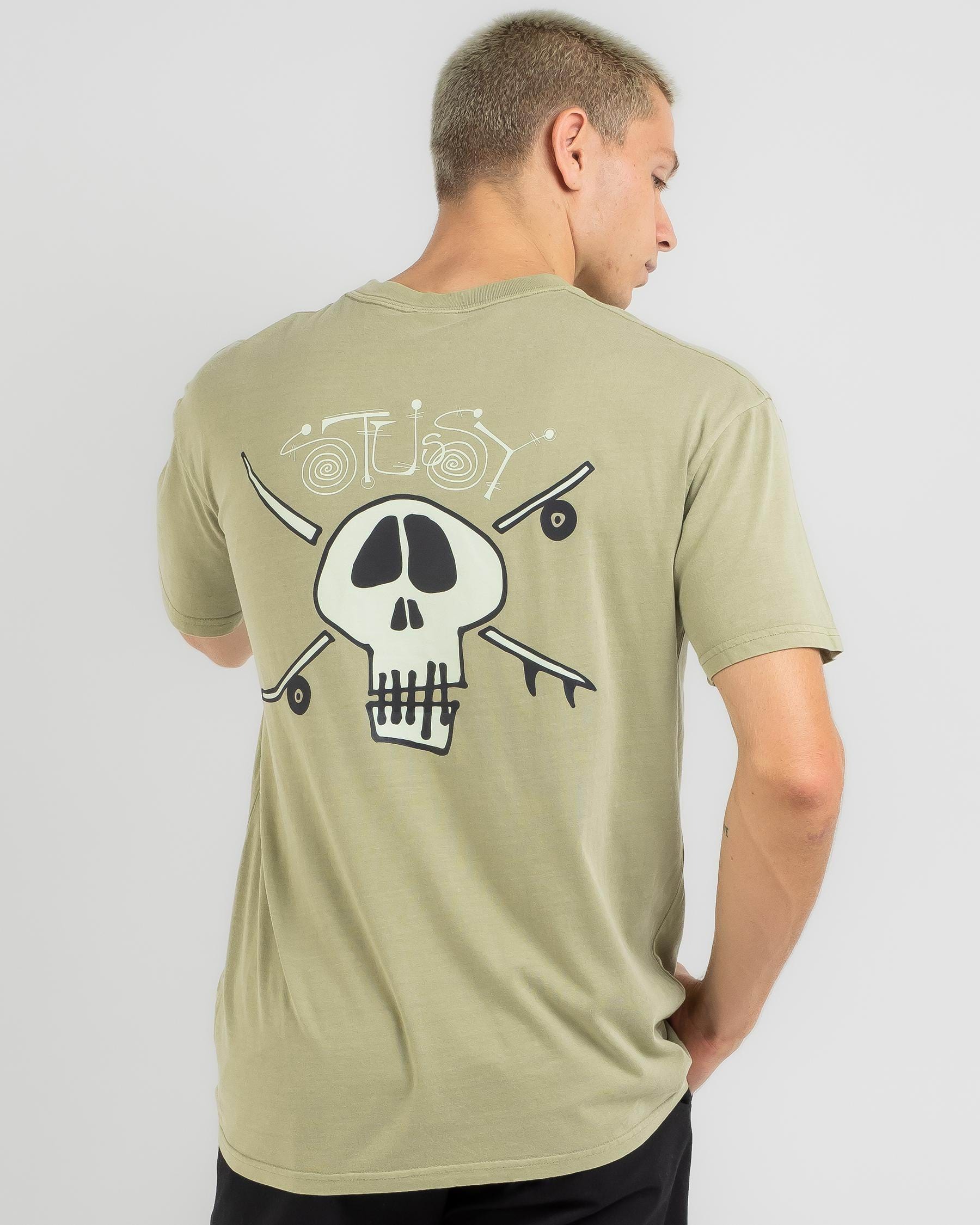 Stussy Surf Skate Skull Tee Pigment Cement