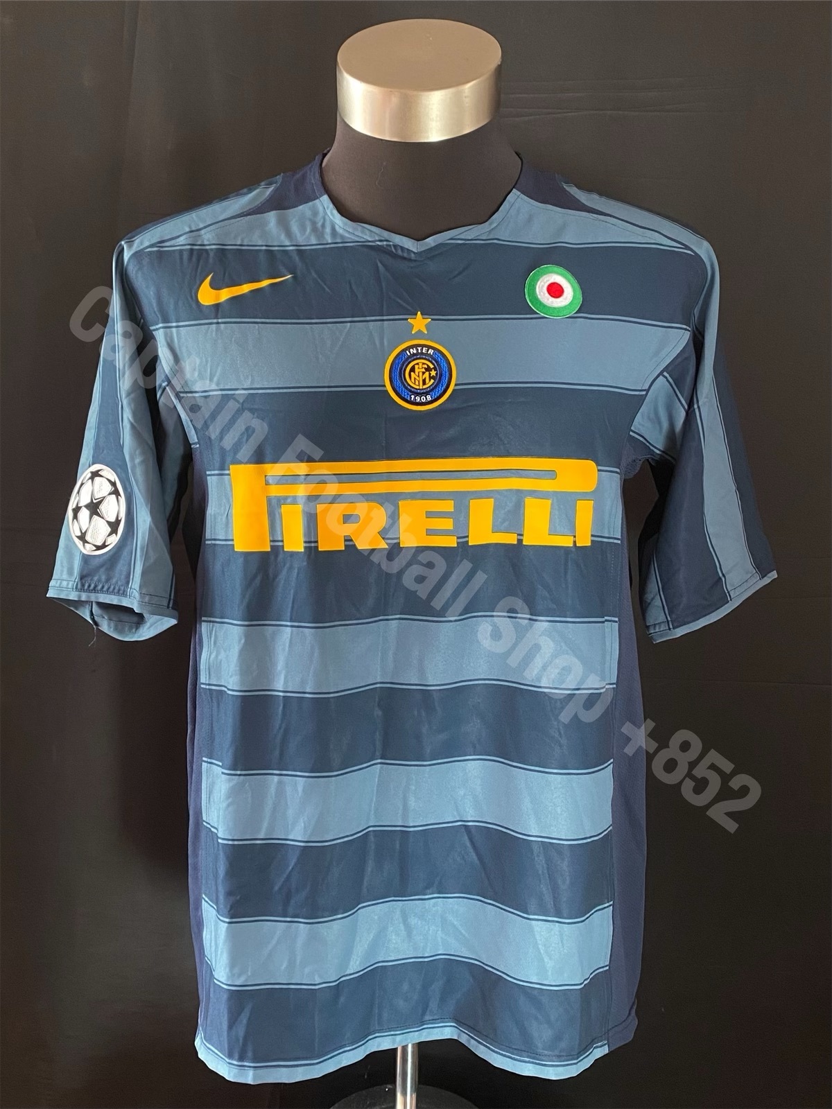 (Match Issue) Inter Milan 2005-2006 UEFA Champions League Nike Third Match Worn Issue Shirt #4 J ZANETTI