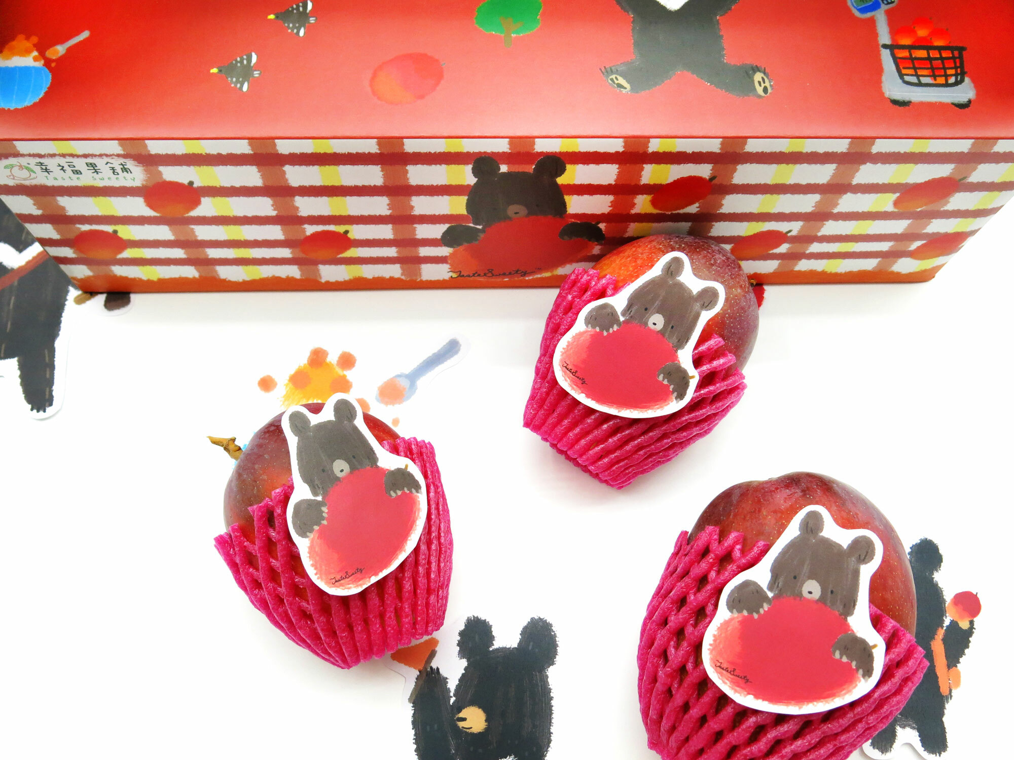 格紋芒果熊枋山愛文芒果禮盒特級15粒10台斤裝(10-11台兩/粒)