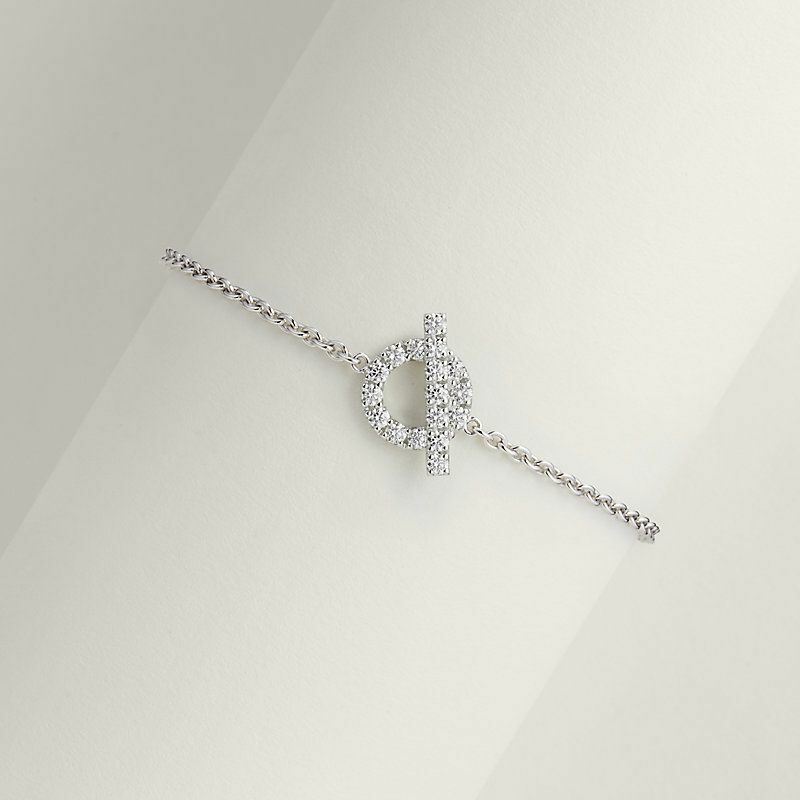 全新HERMES小Q手鍊 (0.55ct)750 18K白金 #BRAND NEW #香榭站正品