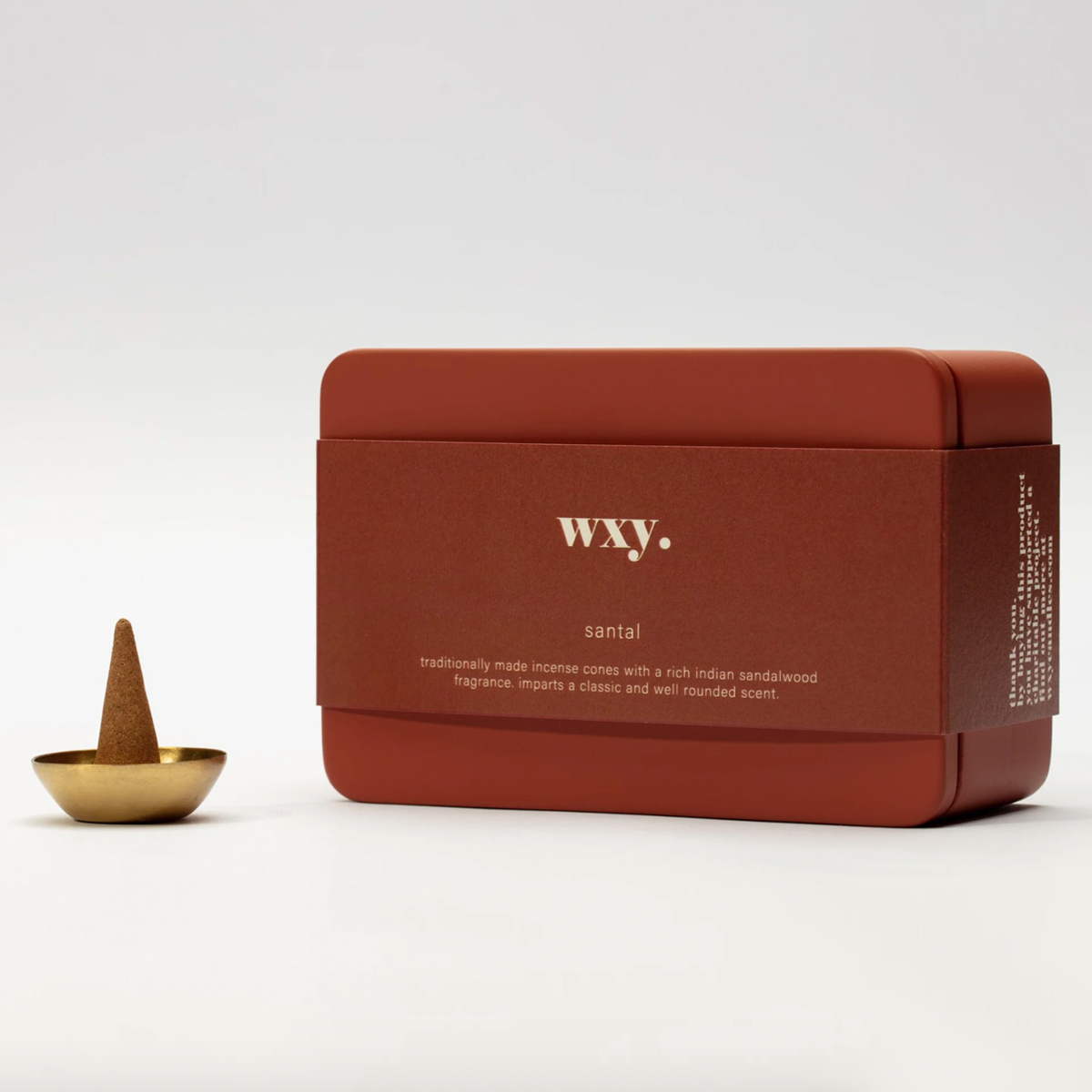 英國 WXY - 兵馬俑香錐（老山檀香 / 天然無毒香塔 / 附：黃銅薰香座）