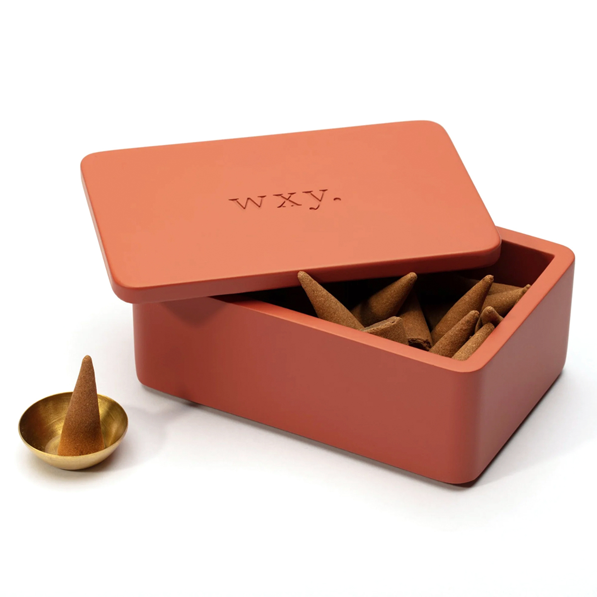 英國 WXY - 兵馬俑香錐（老山檀香 / 天然無毒香塔 / 附：黃銅薰香座）