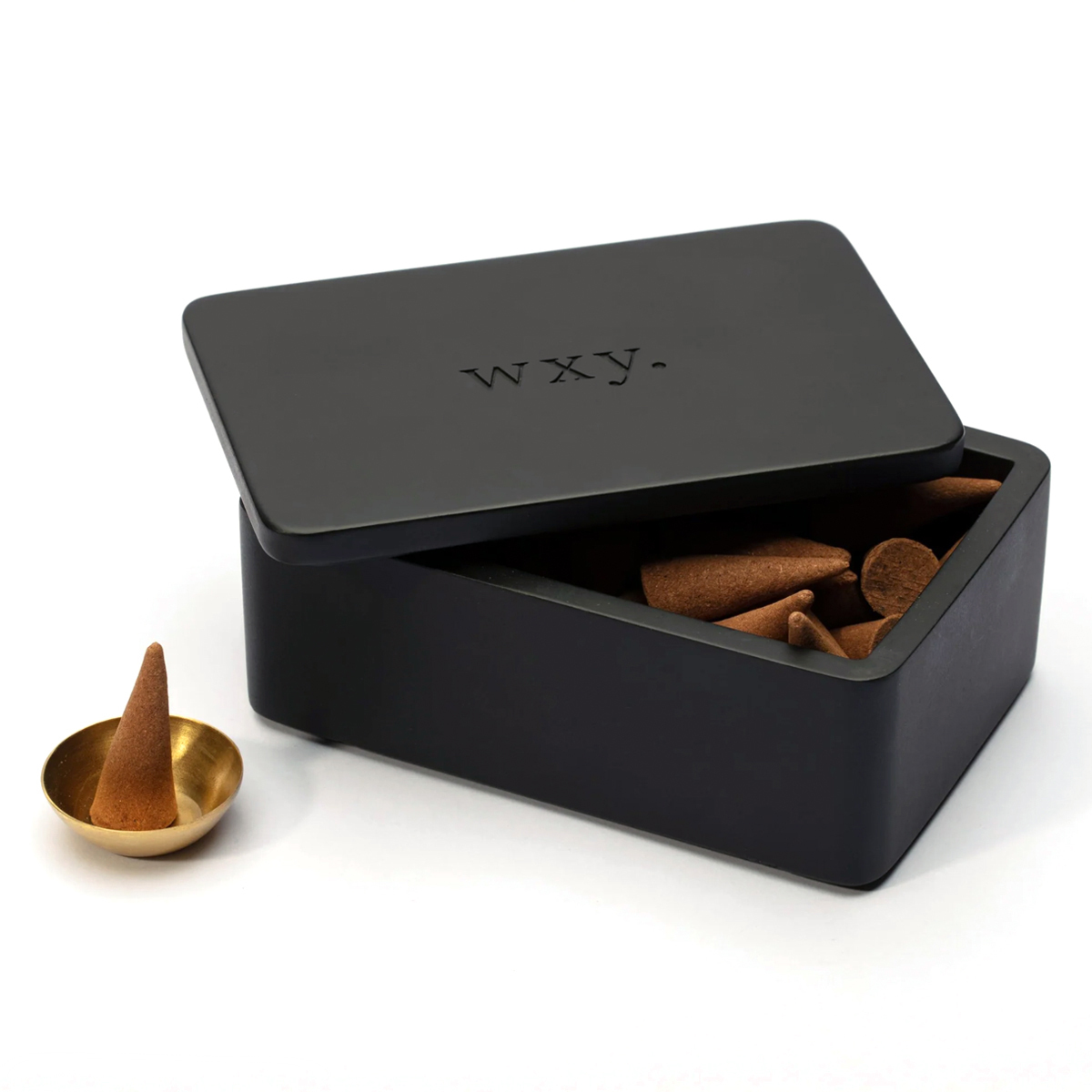 英國 WXY - 入魂香錐（秘魯印加聖木 / 天然無毒香塔 / 附：黃銅薰香座）