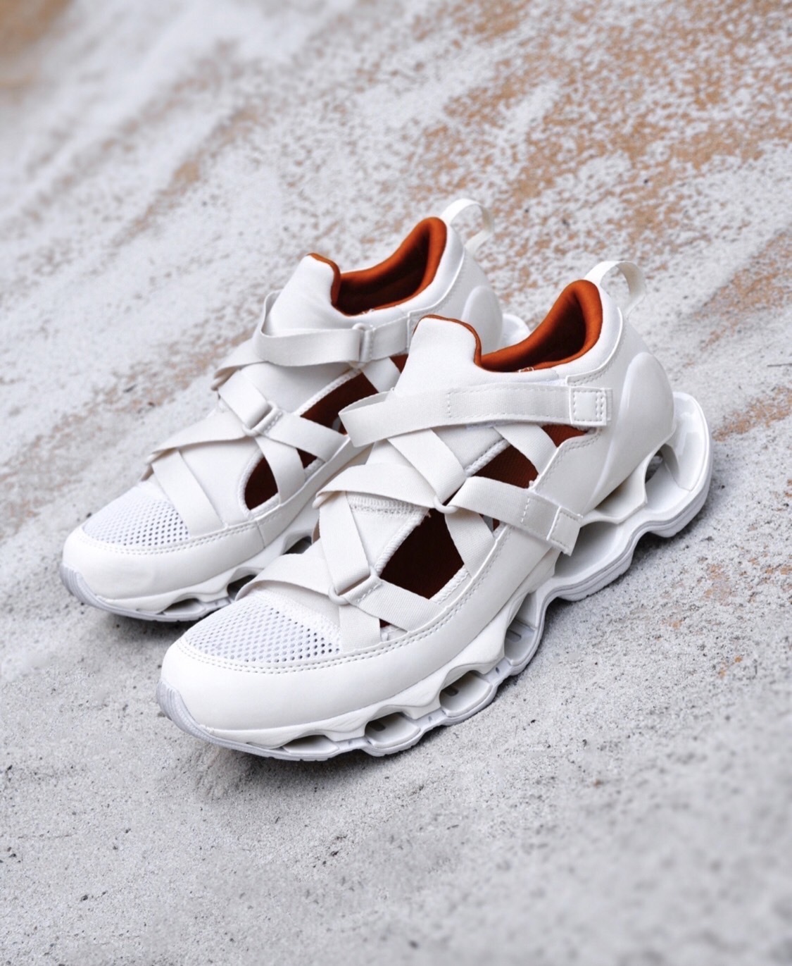 【APAIR】預購 Mizuno Wave Prophecy Strap 米白 解構簍空 D1GA225102