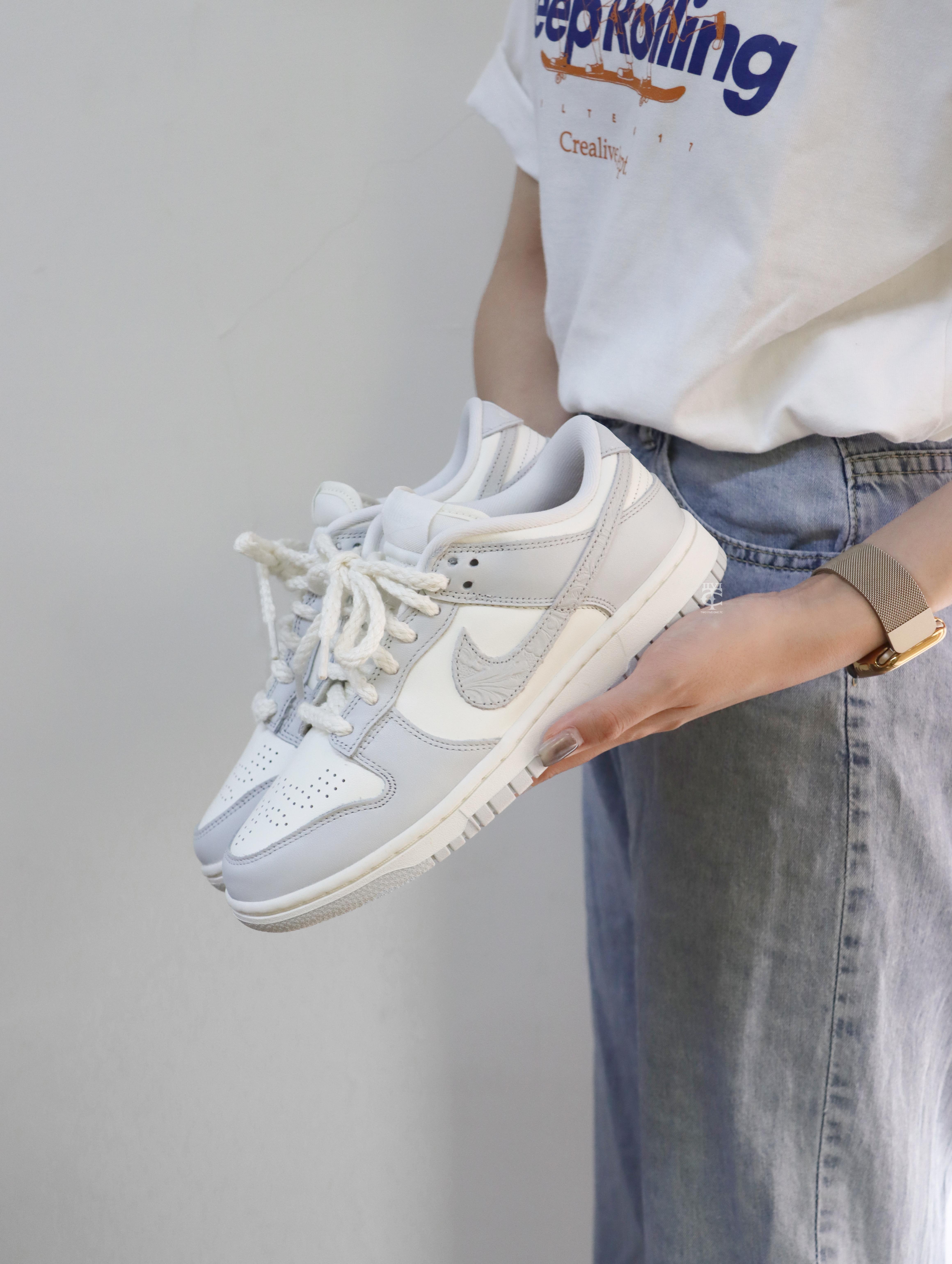 Nike Dunk Low Needlework Sail Aura (W) 巴洛克浮雕 灰白 FJ4553133