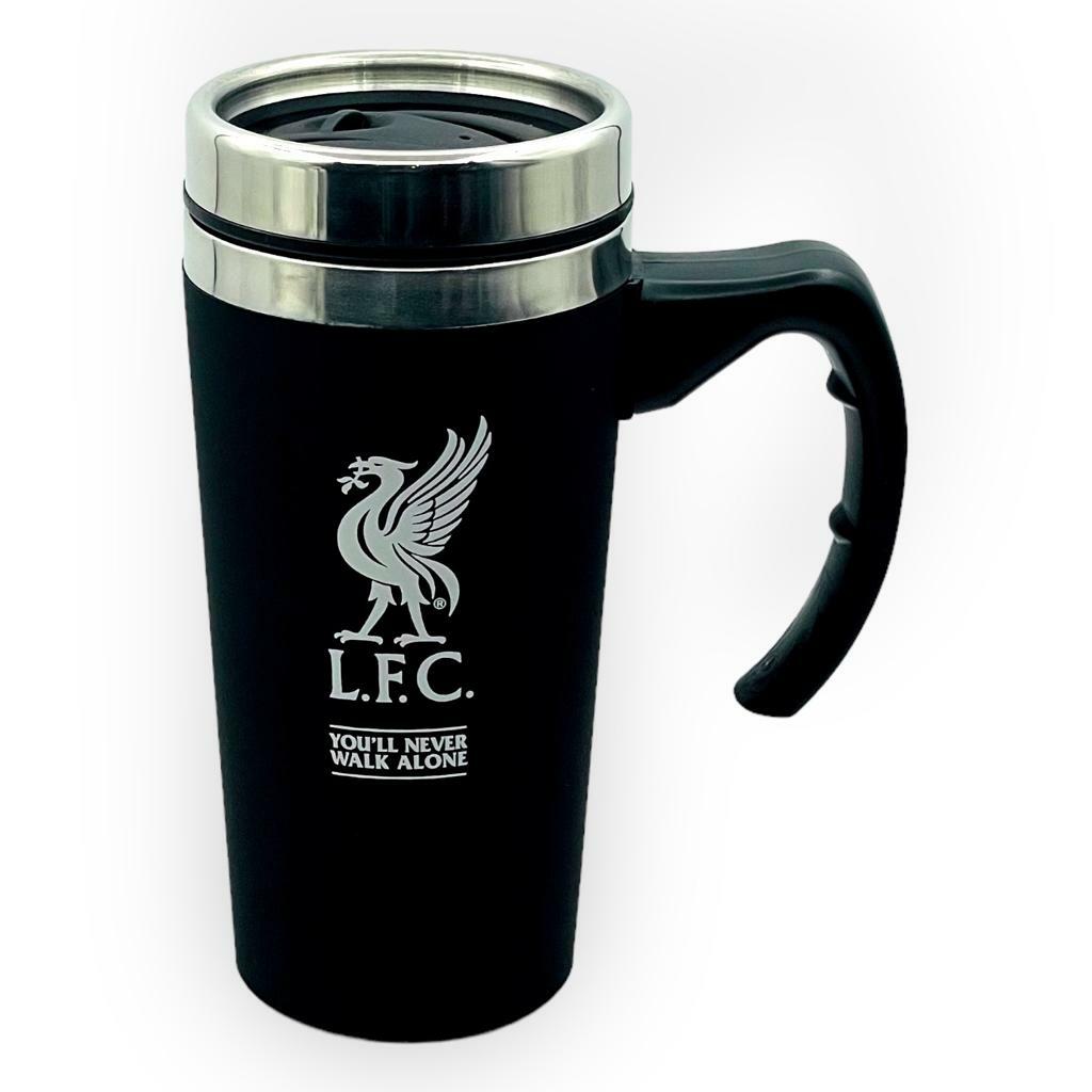利物浦黑色有柄旅行咖啡杯