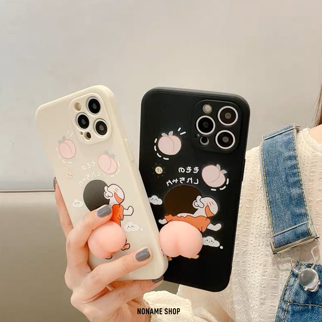 蠟筆小新 造型 屁股 紓壓 手機殼 兩色