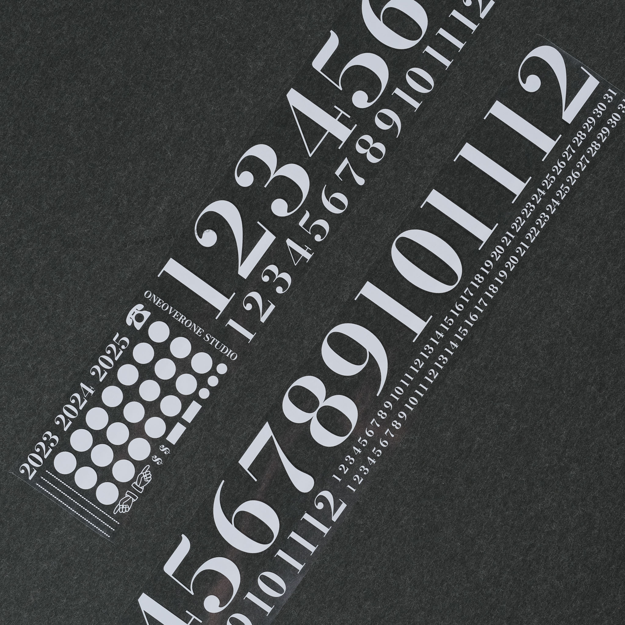 明體數字 PET膠帶 (亮面/帶離型紙) /一分之一工作室/TAIWAN