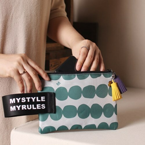 [GBCL] 腕帶袋 淺綠色圓點