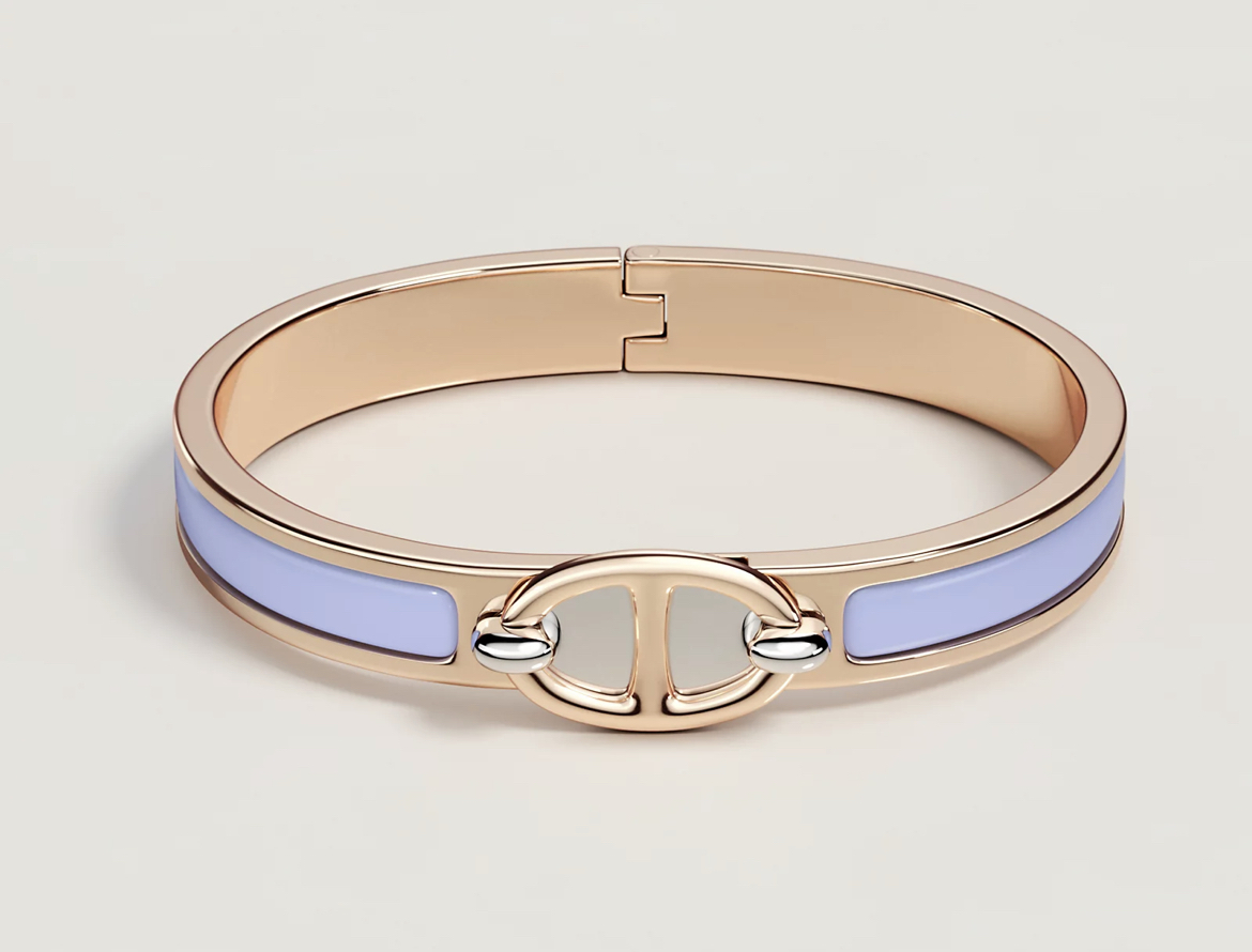 Hermes Mini Clic Chaine d'Ancre bracelet Parme