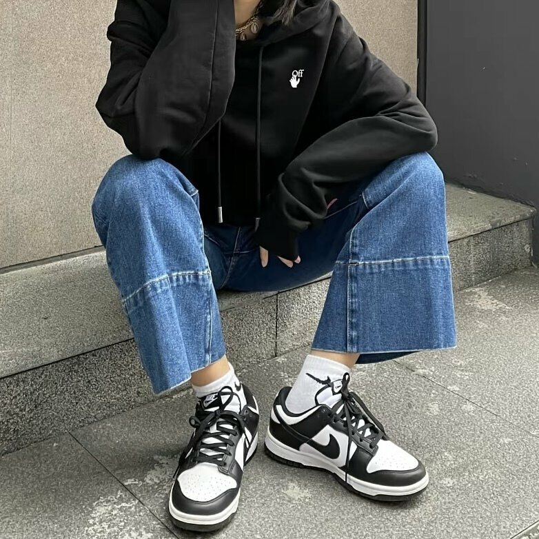 NIKE DUNK LOW GS 大童款 黑白 熊貓 CW1590100