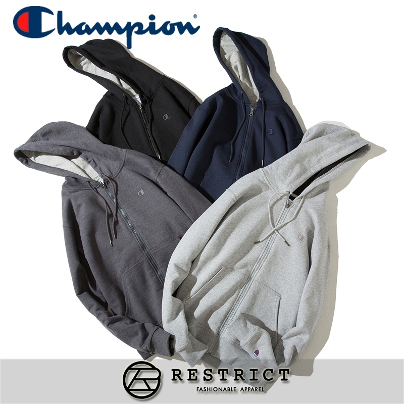 Champion 素面重磅連帽外套 胸前刺繡Logo S0891