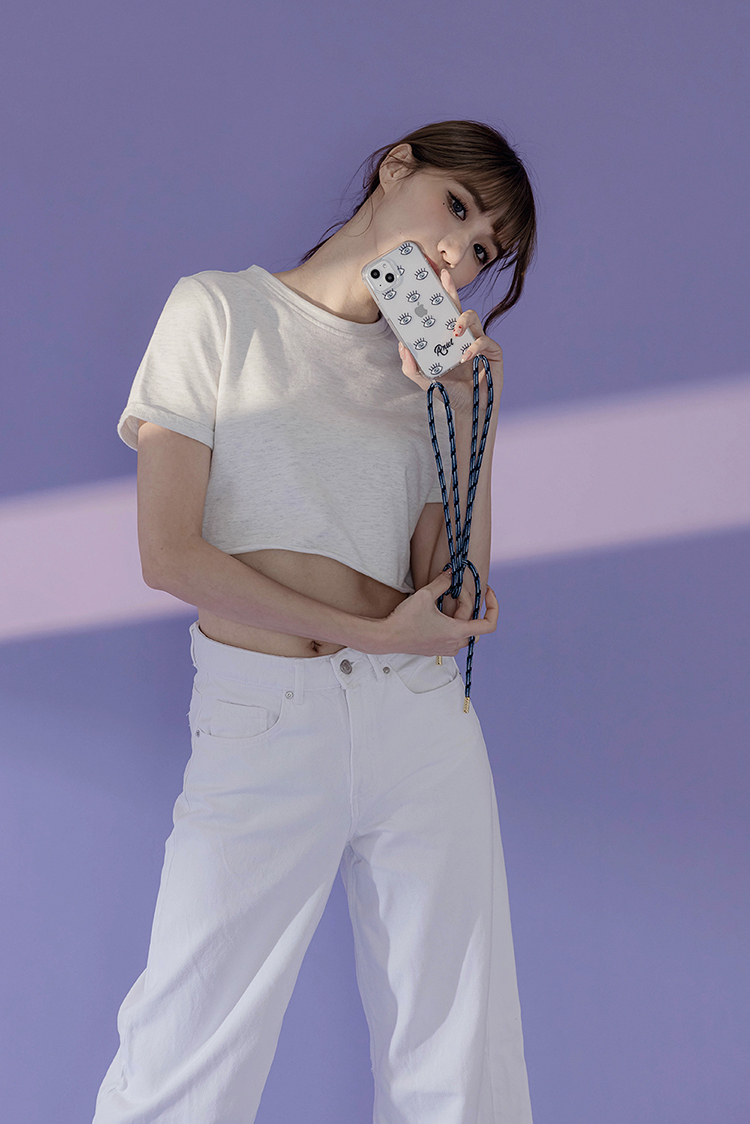 藍色眼睛 - (客製化) iPhone透明掛繩手機殼