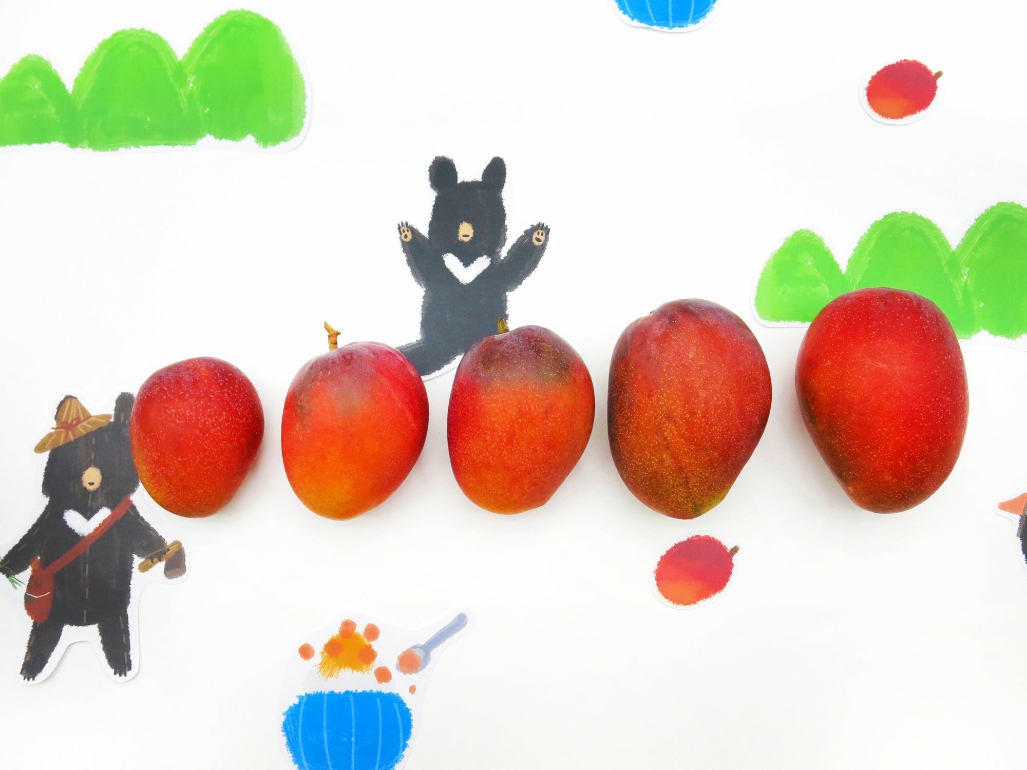 格紋芒果熊玉井愛文芒果禮盒特級18粒10台斤裝(8-9台兩/粒)