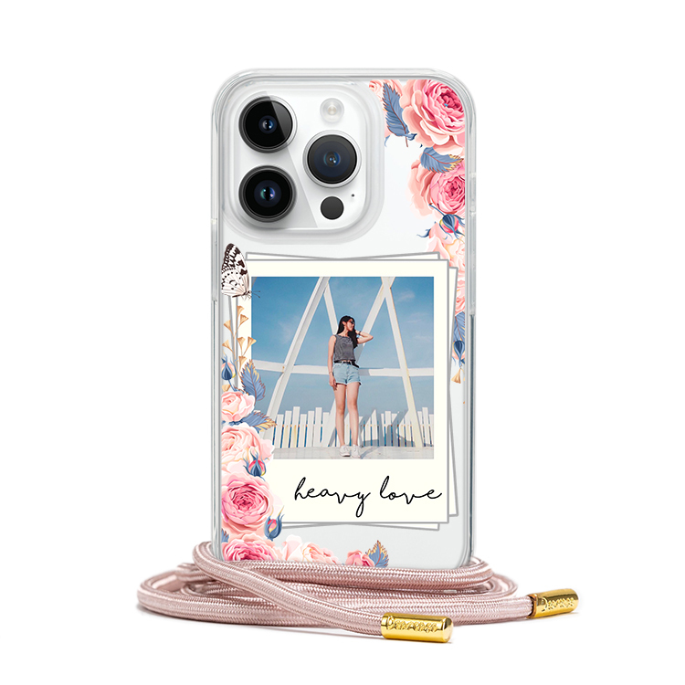 浪漫花邊 - (客製化) iPhone背帶掛繩手機殼