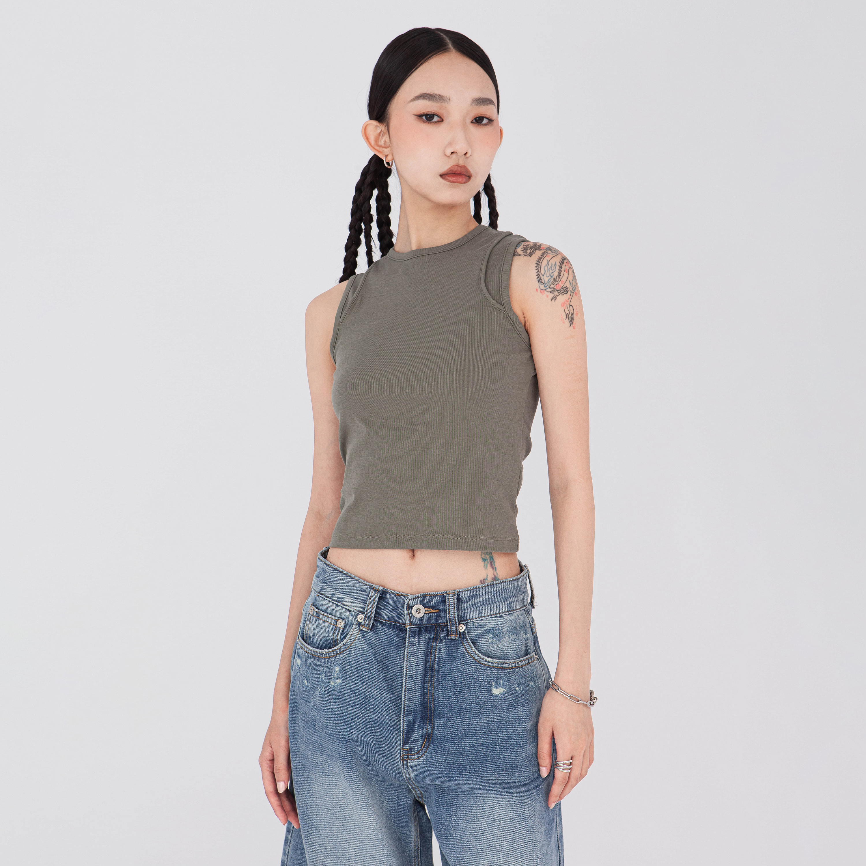 拼接兩件式背心(-30%)