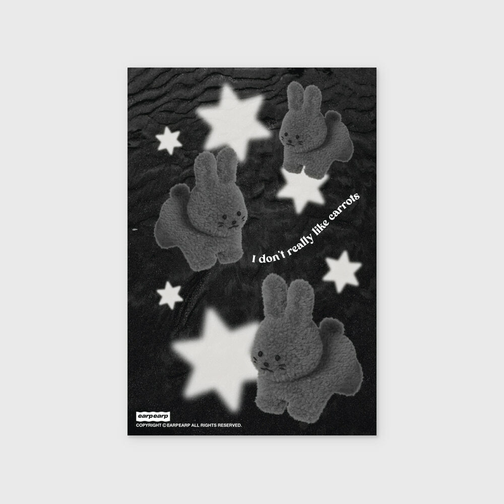 (現貨) EARP EARP - STAR BLACK POPO-BLACK POSTCARD