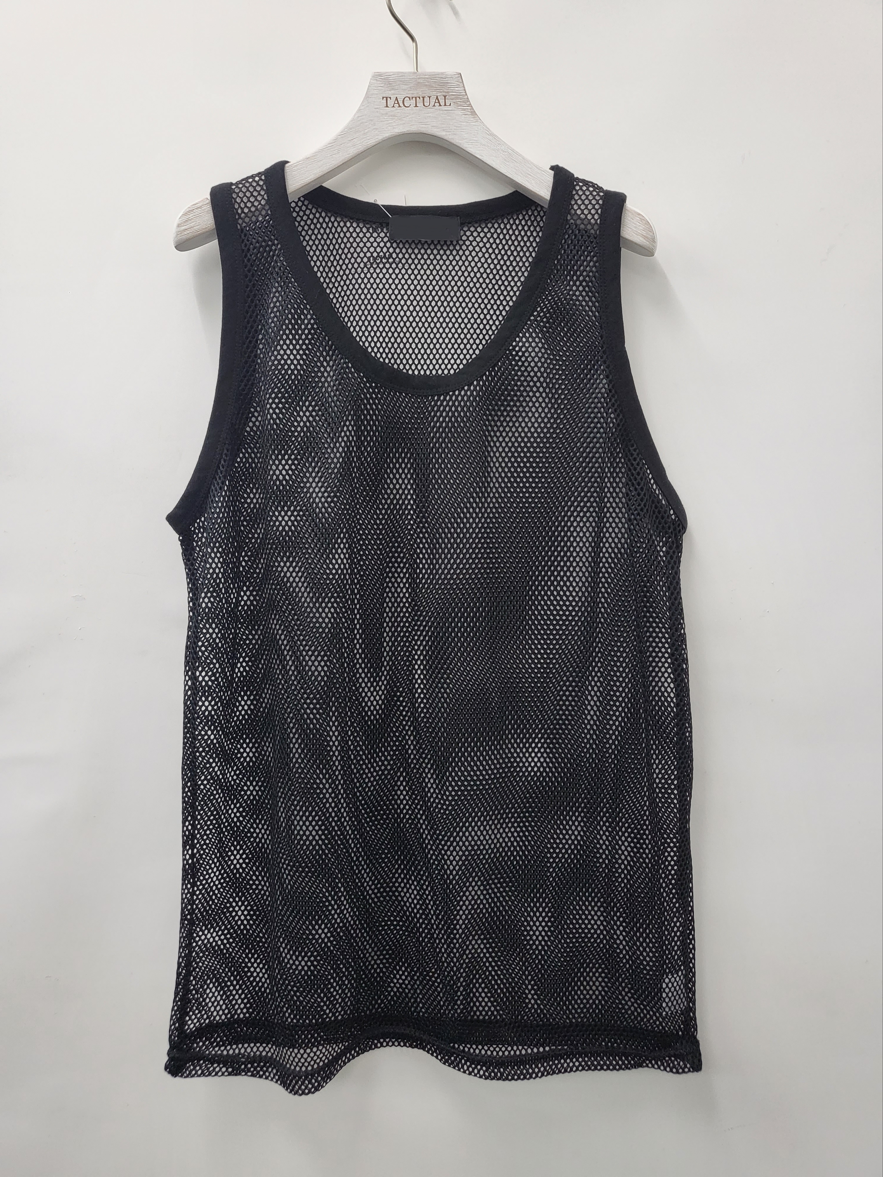 圓領網紋背心 V867