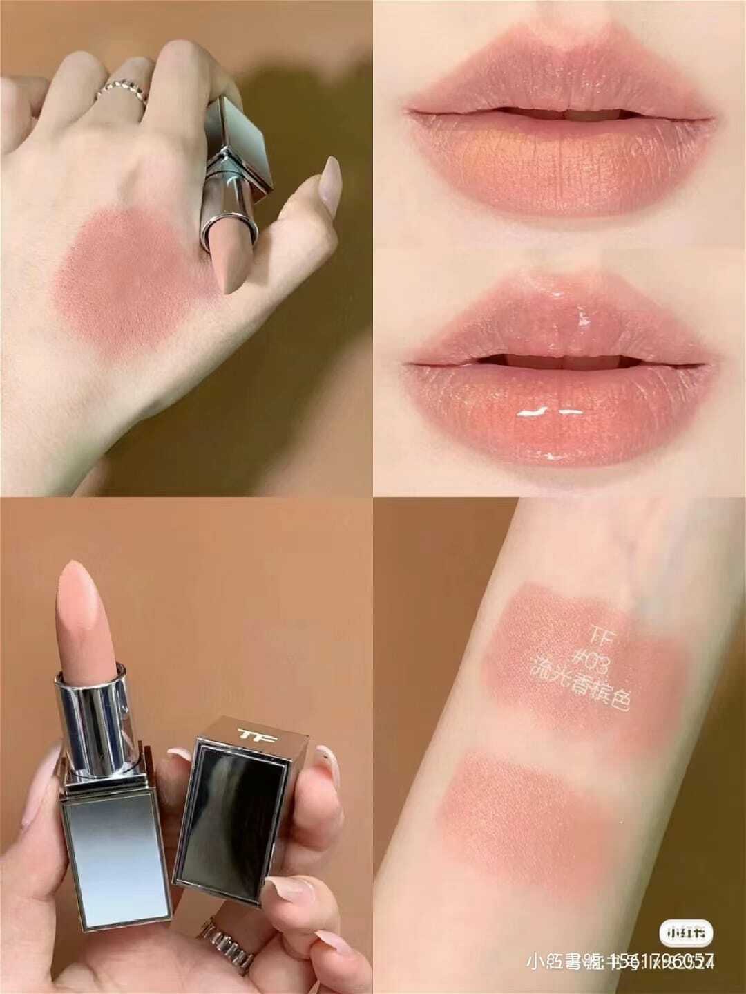 Tom Ford漸變銀管唇膏#03色~✨