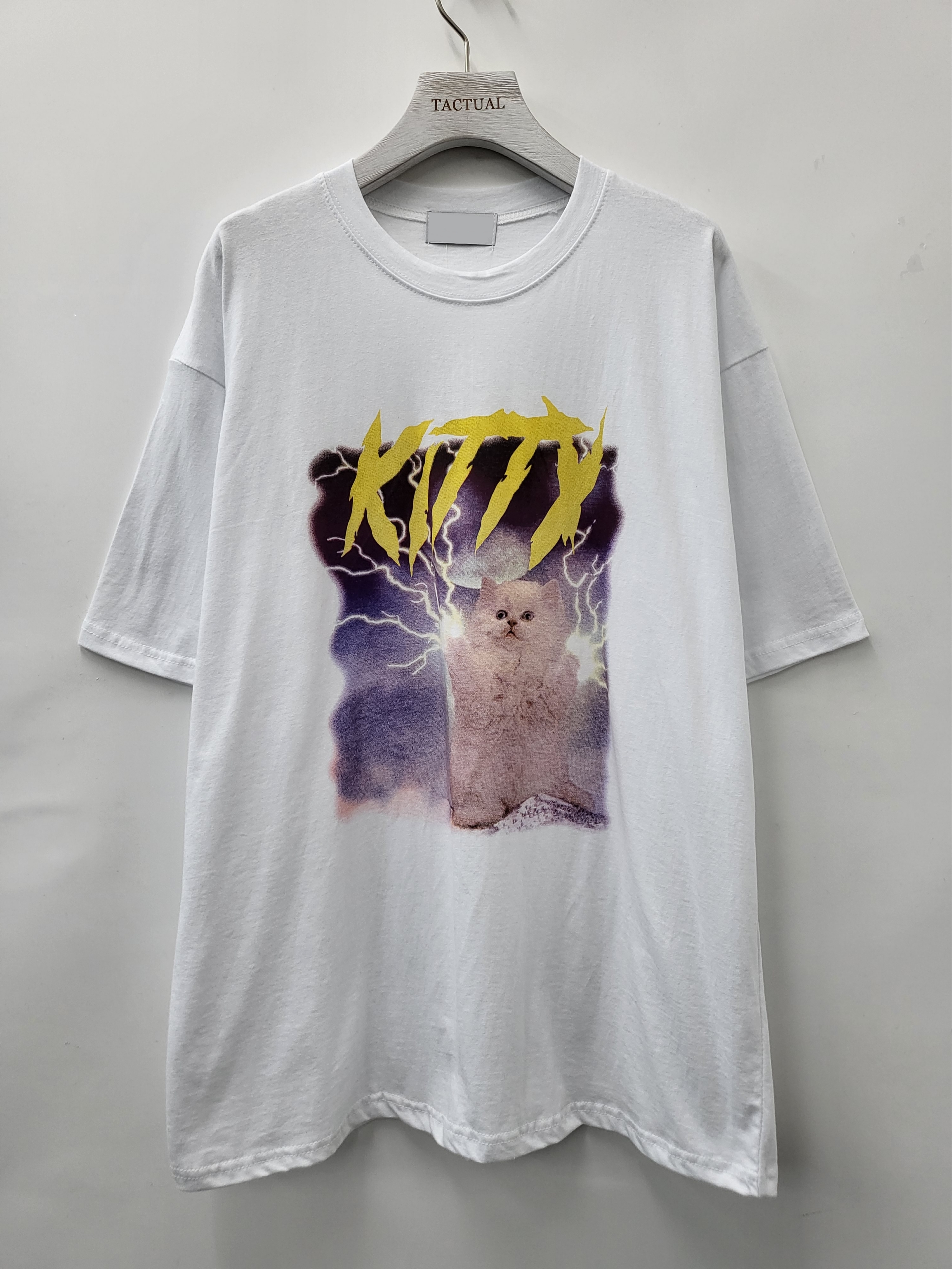 雷射貓圖案短袖Tee T4901