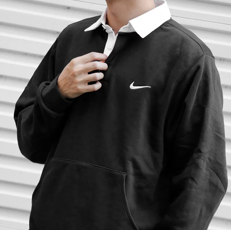 (預訂) Nike Club Fleece Brushed-Back Long-Sleeve Polo