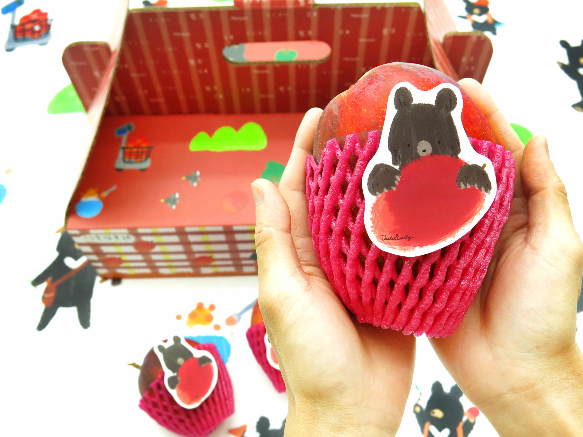 格紋芒果熊枋山愛文芒果禮盒特級12粒10台斤裝(12-15台兩/粒)