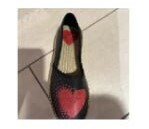 [S] LOVE MOSCHINO ESPADRILLAS LOGO DETAILED MOCCASINS,BLACK, JA10023G1EIA0000 (SLM132)