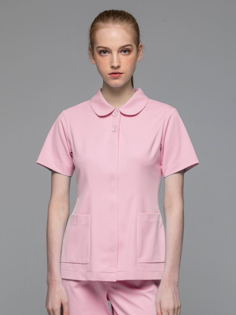 【 A204-A0 】女護理上衣-A科技布-寶寶粉