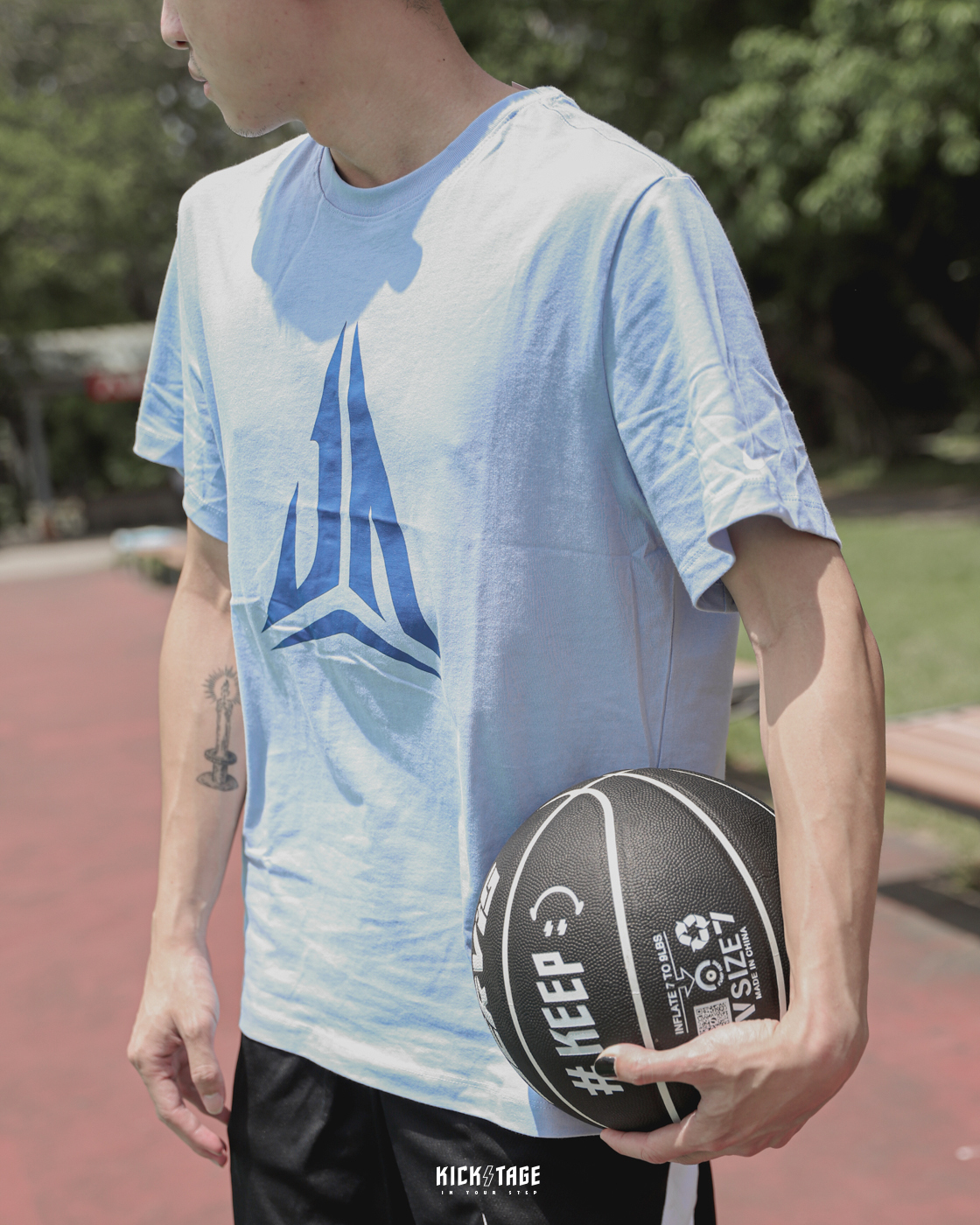 **特價商品售出不退換**男款 NIKE BASKETBALL TEE 藍色 白色 灰熊 莫蘭特 Ja Morant 短T【FD0057】JA1