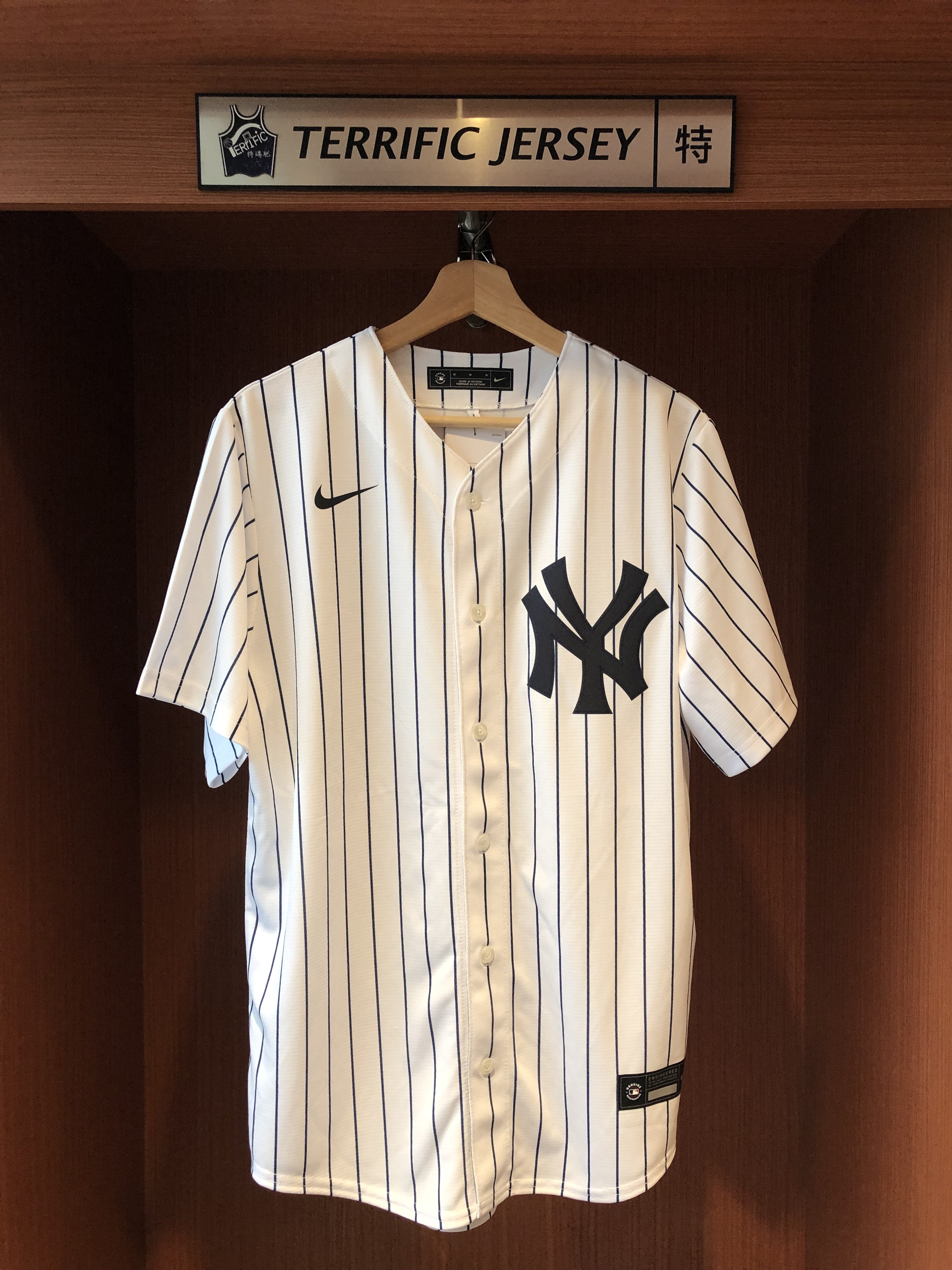 MLB球衣 Aaron Judge 紐約洋基白條紋 Nike Replica Player Name Jersey 球迷版 熱轉印 全新