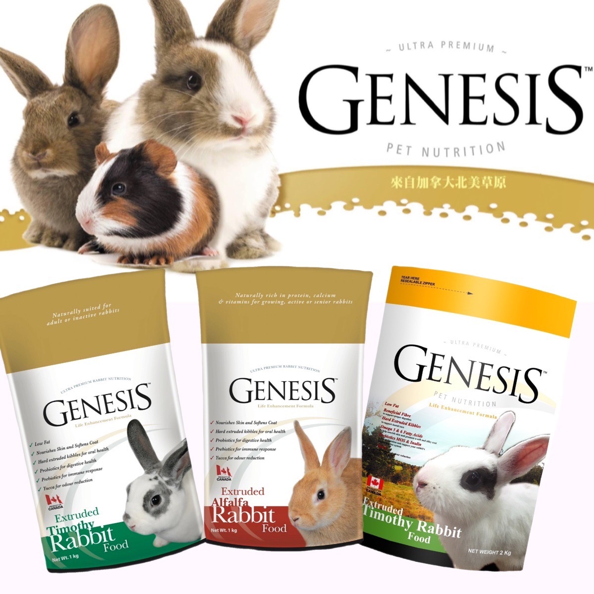【創世紀】高級全齡兔寵物食譜/摩西成兔寵物食譜 兔飼料 兔糧 #