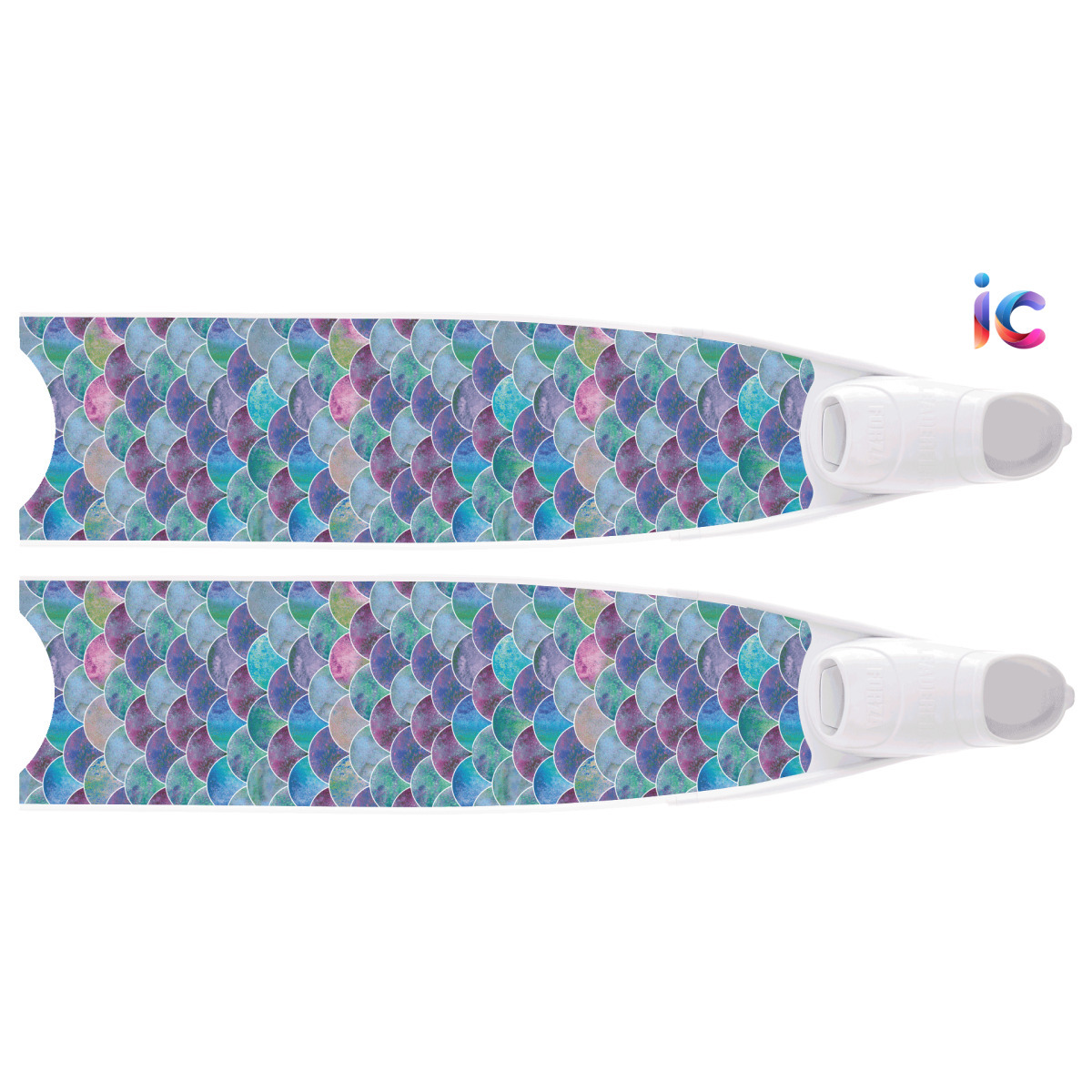 LEADERFINS - 玻璃纖維長蛙板：【IC系列】炫彩紫