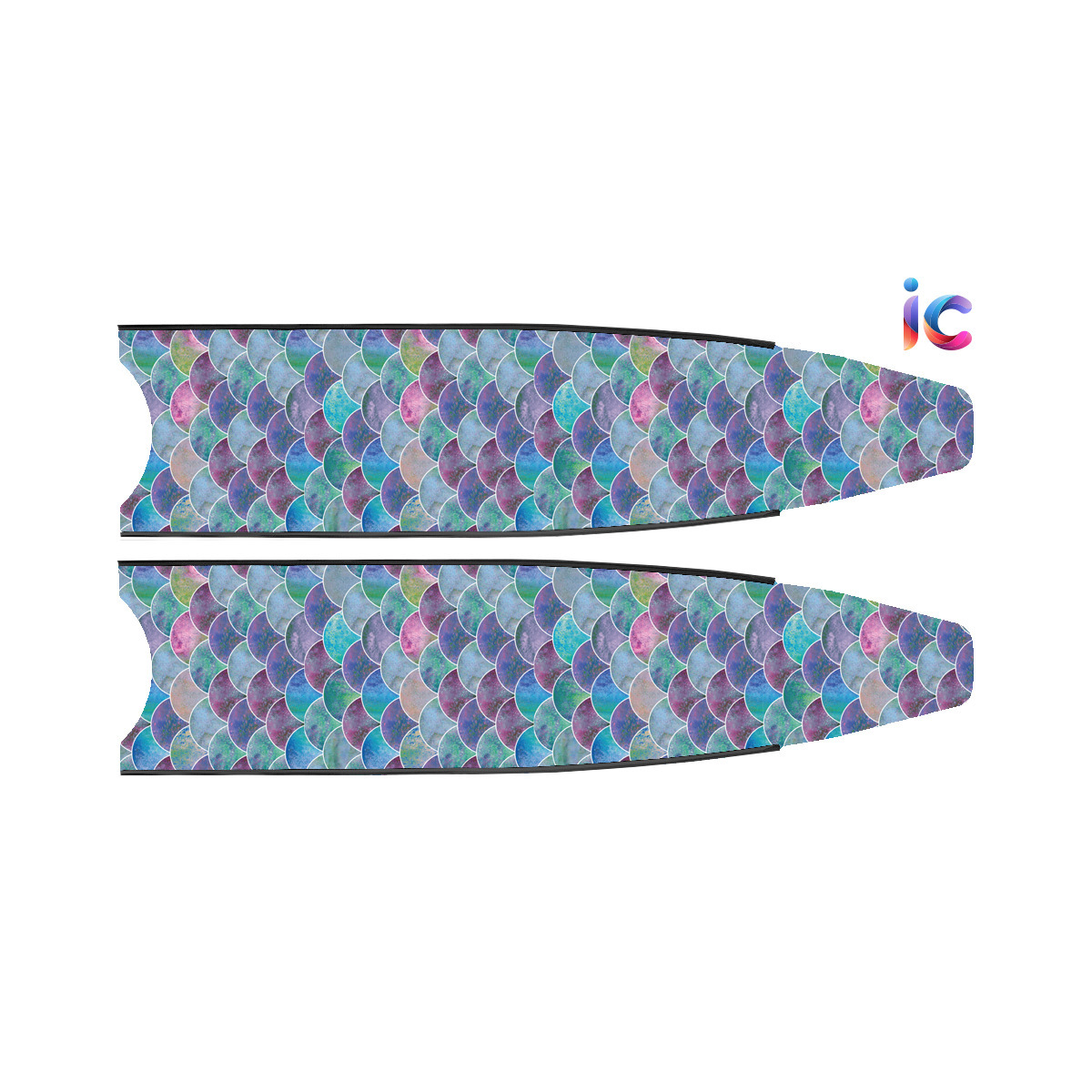 LEADERFINS - 玻璃纖維長蛙板：【IC系列】炫彩紫