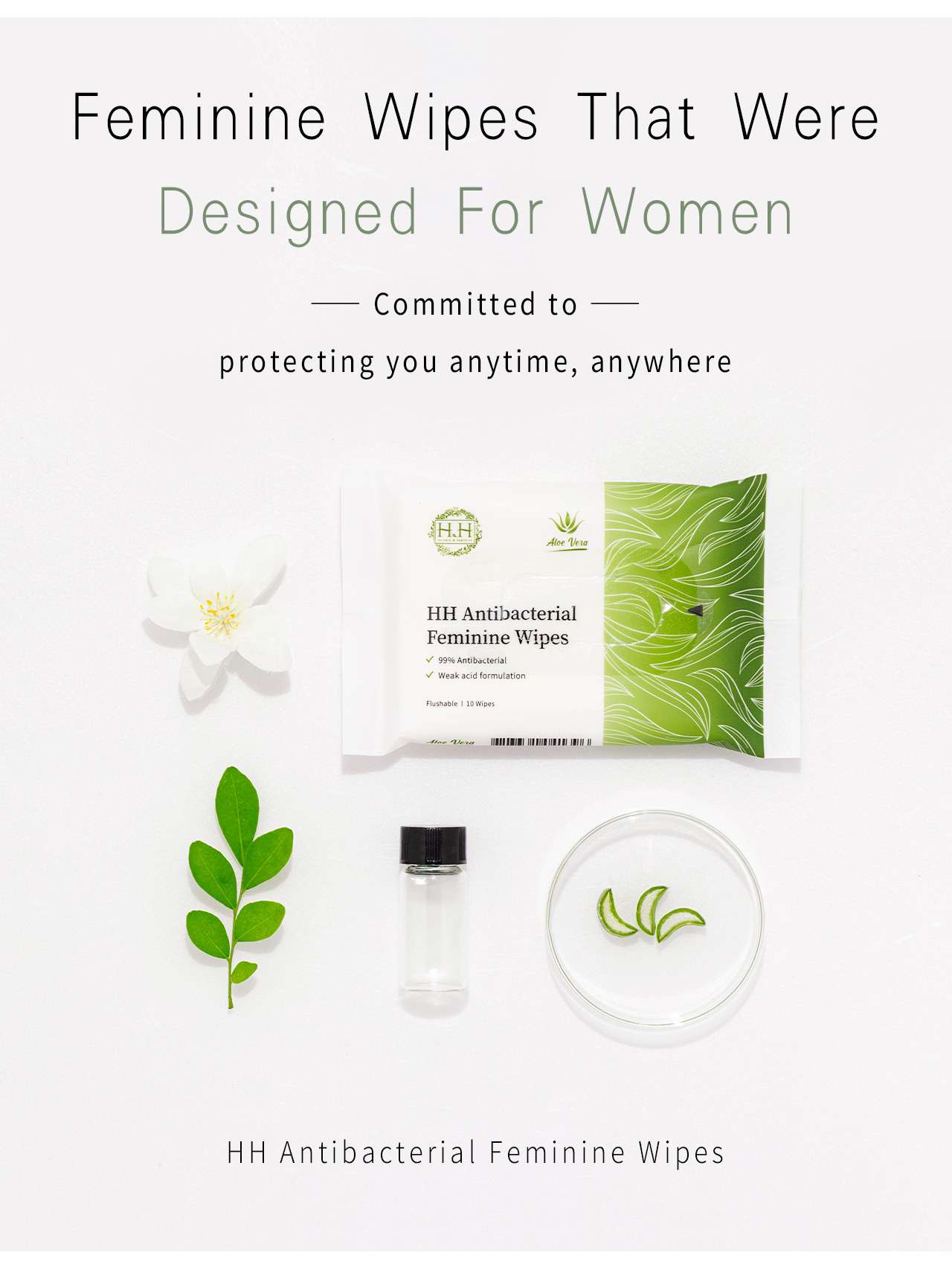 HH Antibacterial Feminine Wipes (50 pack)