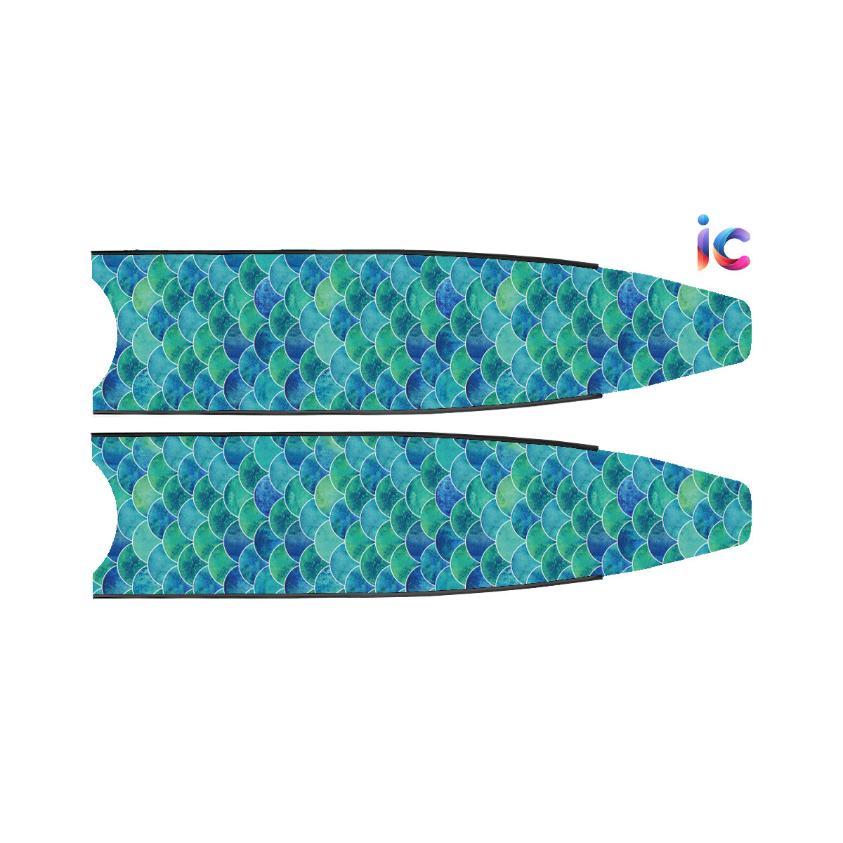 LEADERFINS - 玻璃纖維長蛙板：【IC系列】炫彩藍
