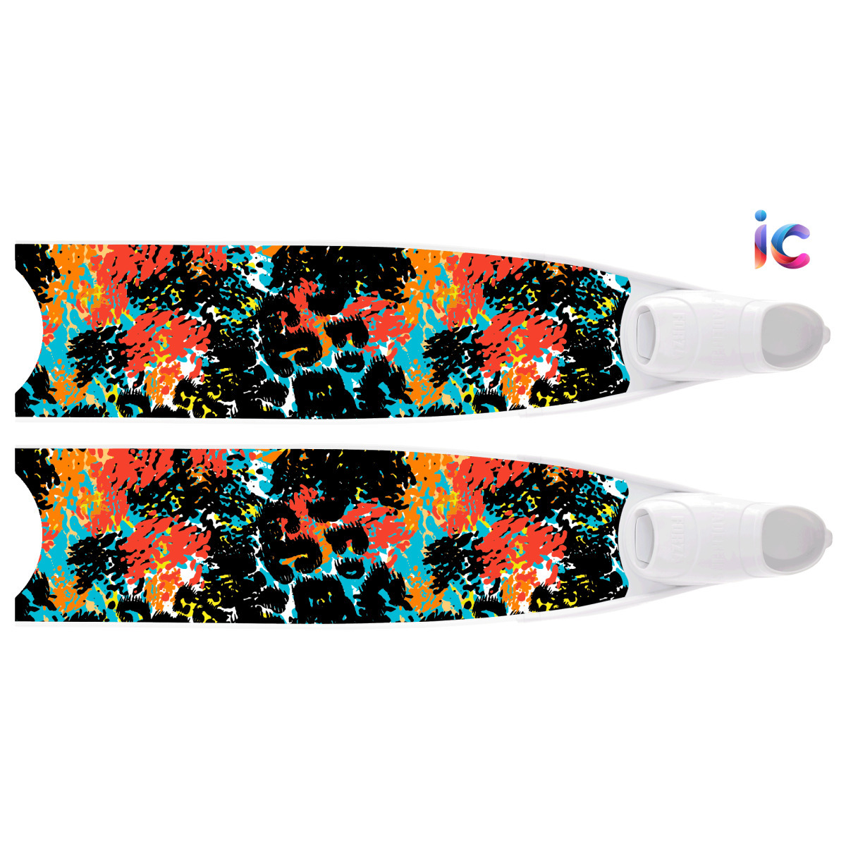 LEADERFINS - 玻璃纖維長蛙板：【IC系列】珊瑚海