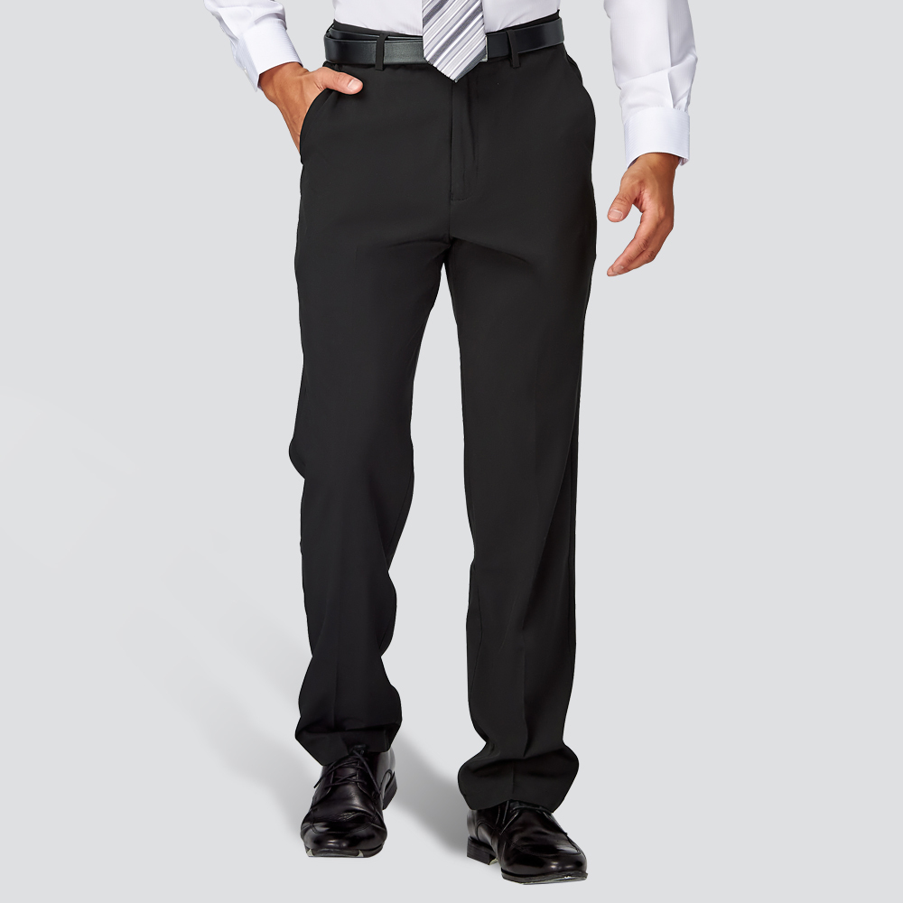 輕量彈性平面西裝褲-四色