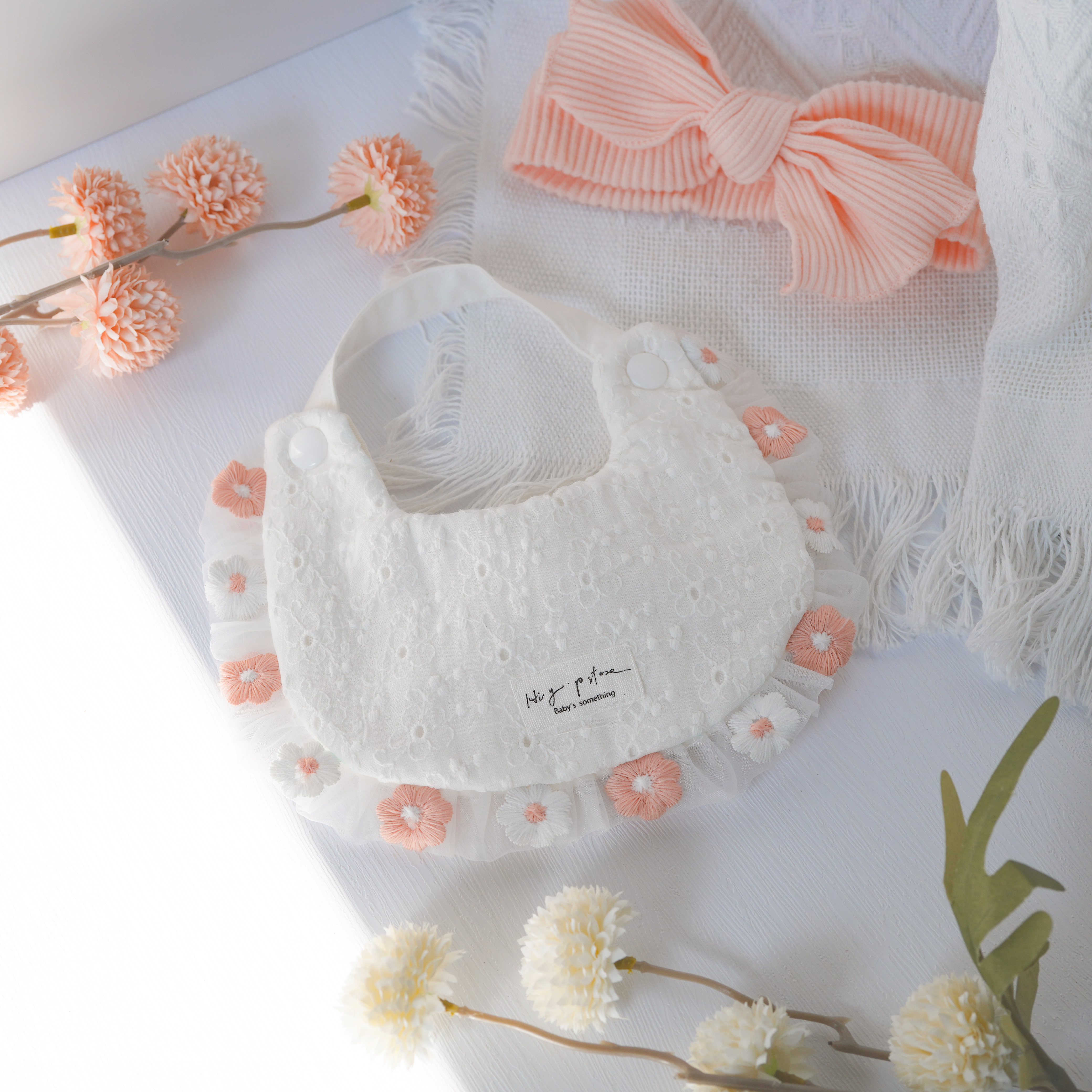 Hi Y.P store-手作圍兜-梅花刺繡