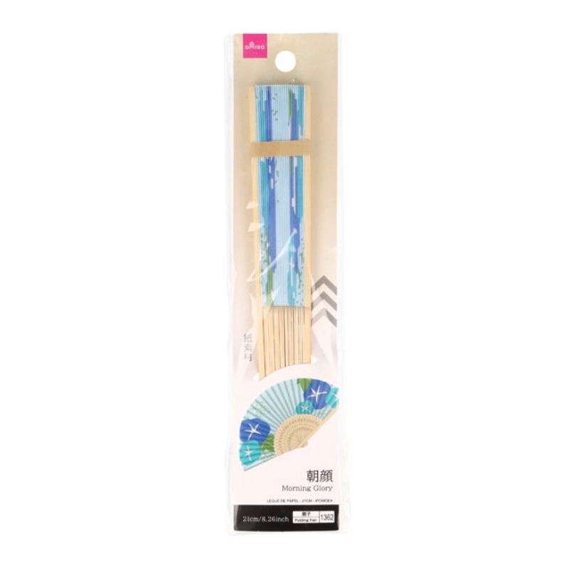 折扇/牽牛花 21cm