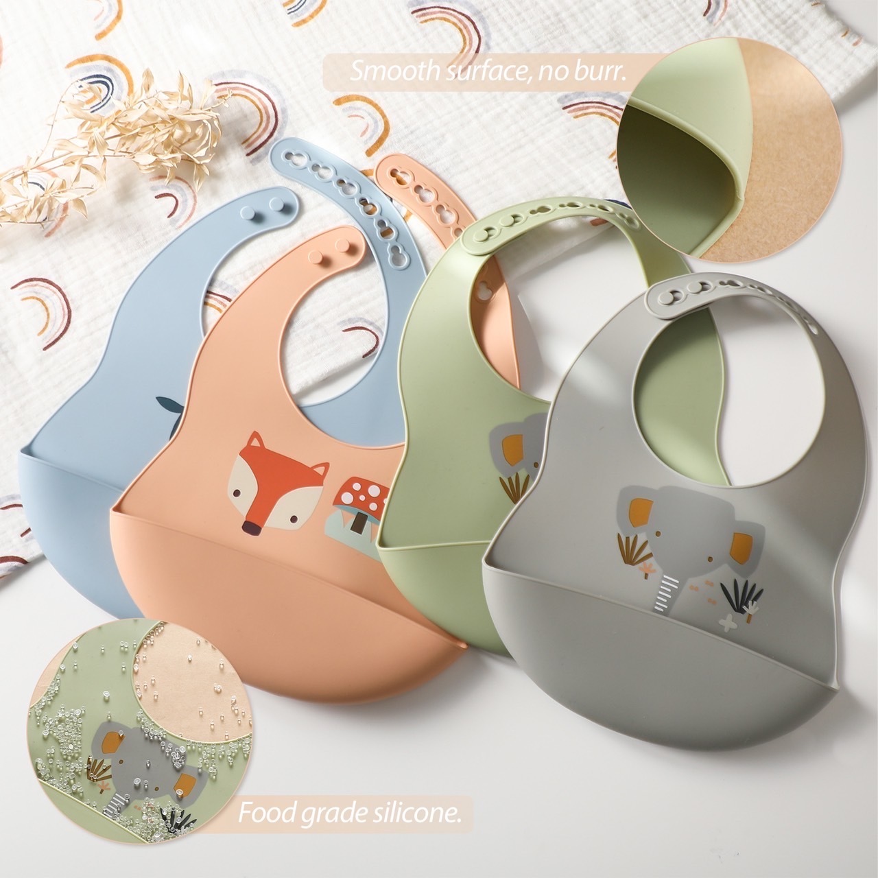 可愛動物防水圍兜