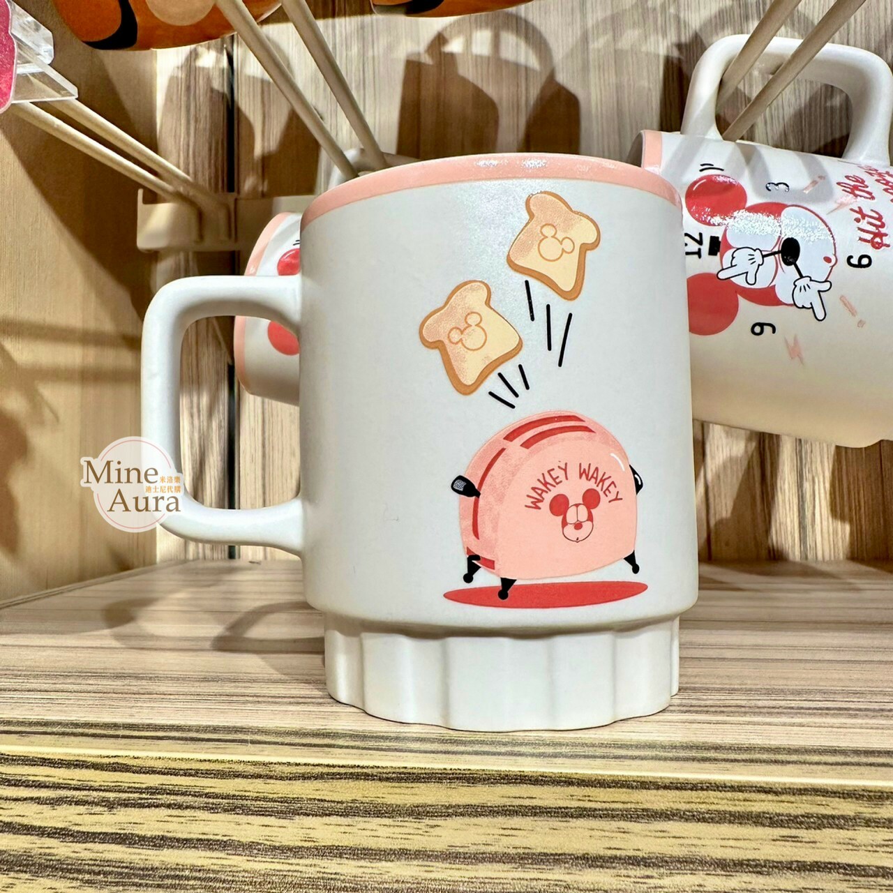 米奇 Mickey 大臉時鐘 烤麵包機 圖案 陶瓷馬克杯 水杯 -香港迪士尼樂園