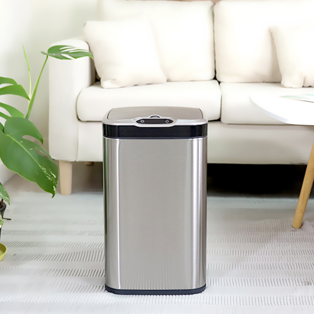 20L不鏽鋼除臭感應垃圾桶-銀色 ELPH6311U