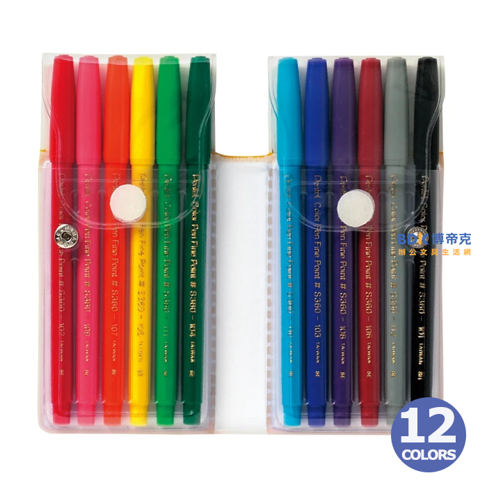 Pentel 飛龍文具 水性彩色筆 S3602 系列