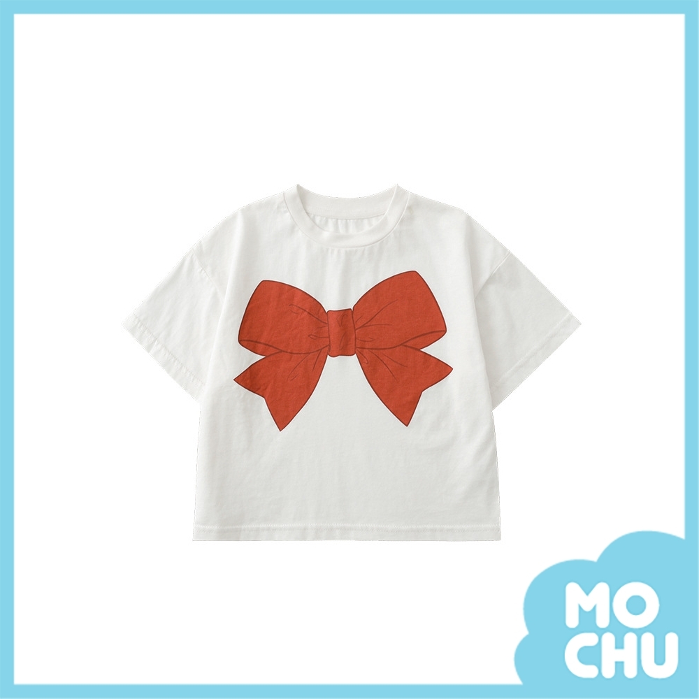 大蝴蝶結圓領短袖上衣