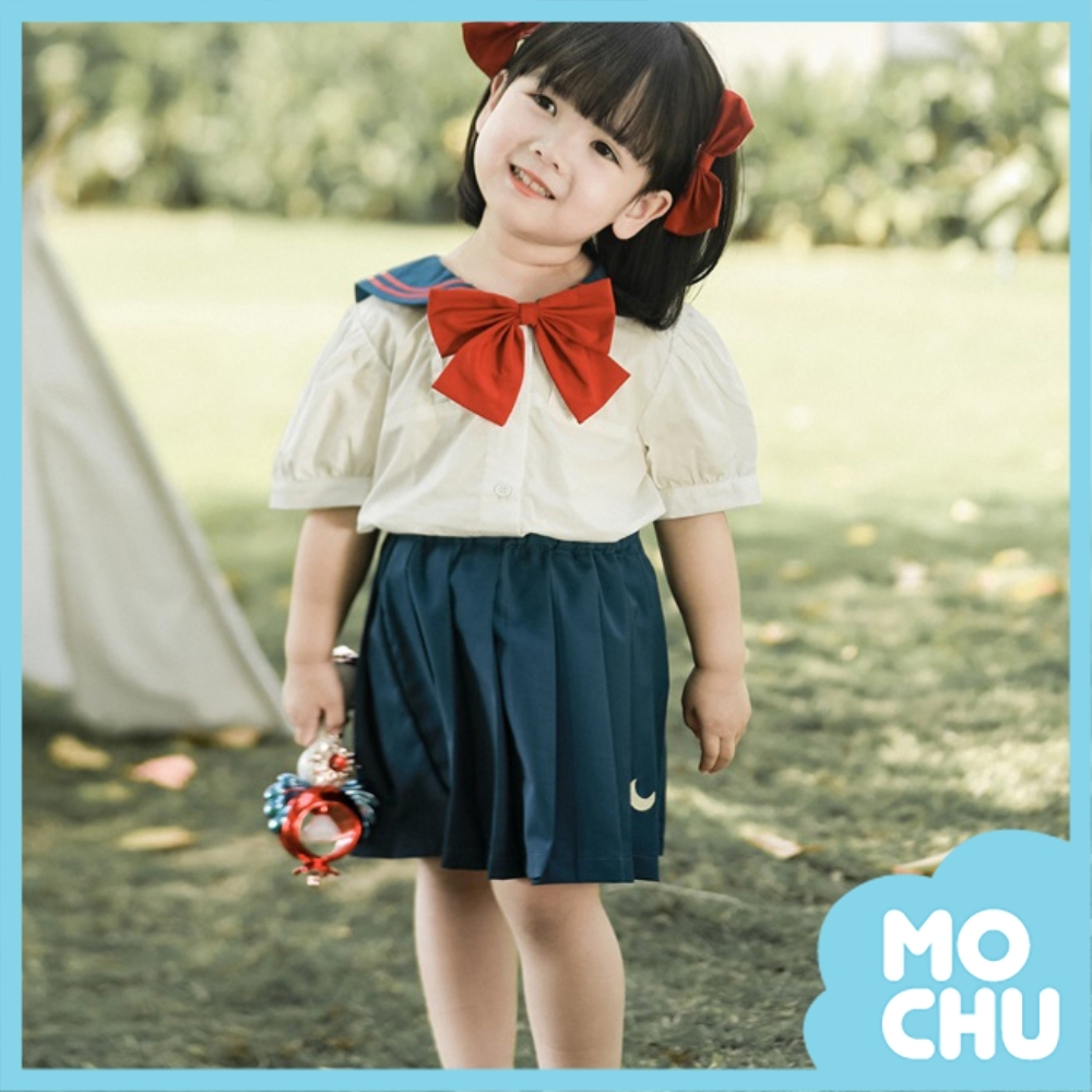 刺繡月牙百摺裙