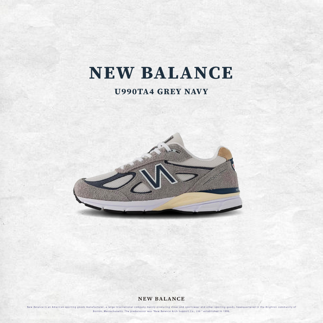 New Balance 990 v4 Grey/Navy USA 灰色美製海軍藍灰U990TA4