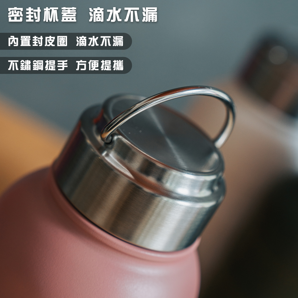 TYESO 304不銹鋼 毛毛蟲 保溫瓶 手提 隨行 保溫杯 750ml【TS8815】