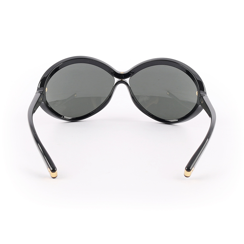 【Louis Vuitton / LV】橢圓灰色鏡片太陽眼鏡(黑色)