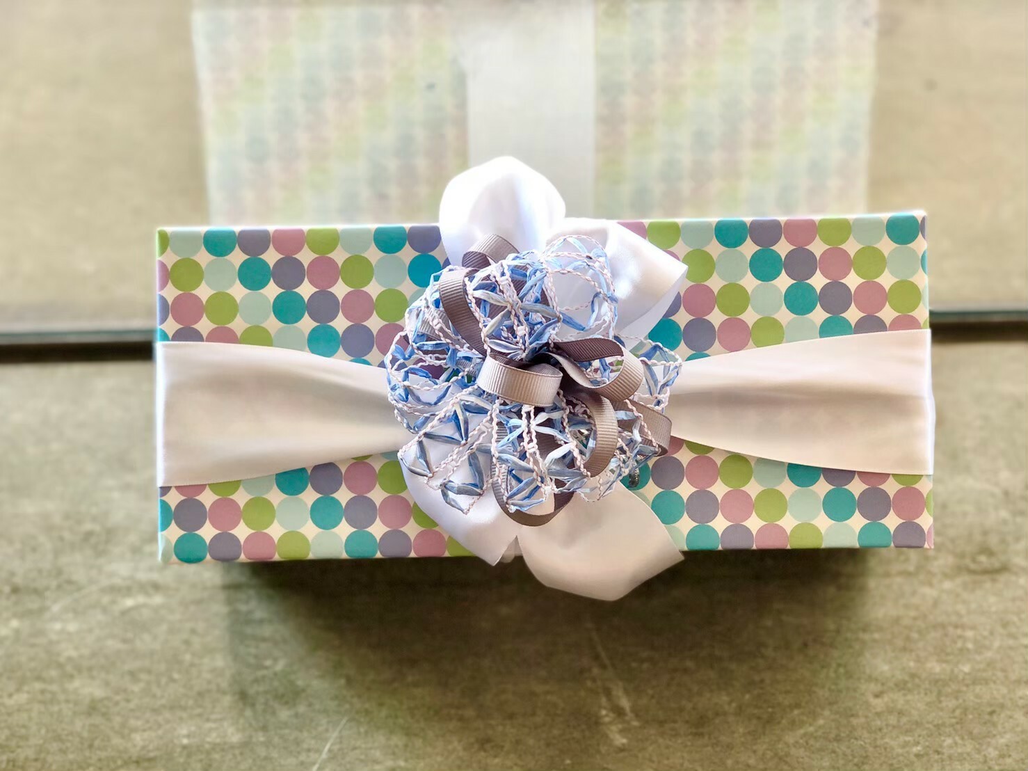 X葉形編織紙緞帶/25mm