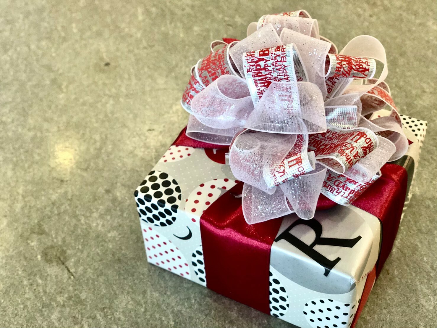 金屬感文字拼貼 Happy Birthday/22mm